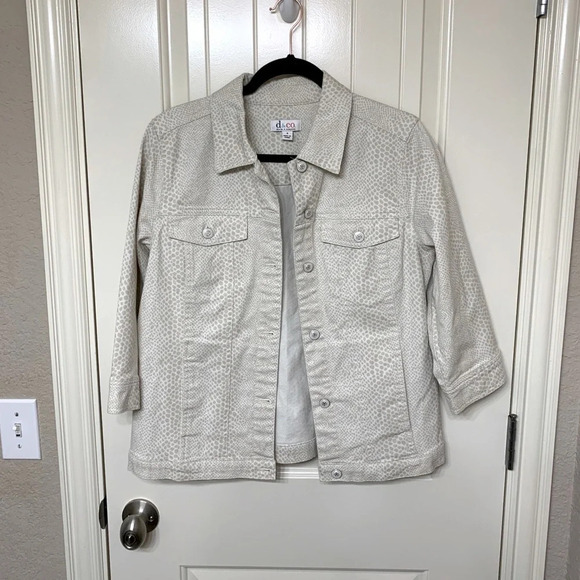 Denim&Co Jackets & Blazers - Denim&Co Animal Print Denim Jacket